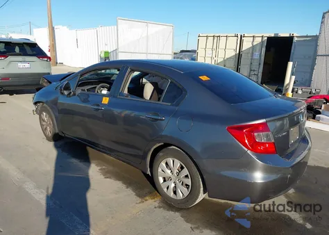 2012 Honda Civic Lx из США, поврежденный, VIN 19XFB2F50CE347357